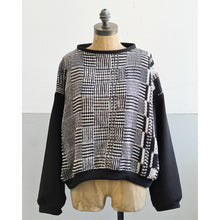 Load image into Gallery viewer, Hand-Woven &amp; French Terry Knit Sweater