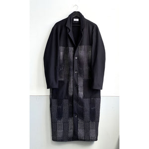 Handwoven & Knit Jersey Coat