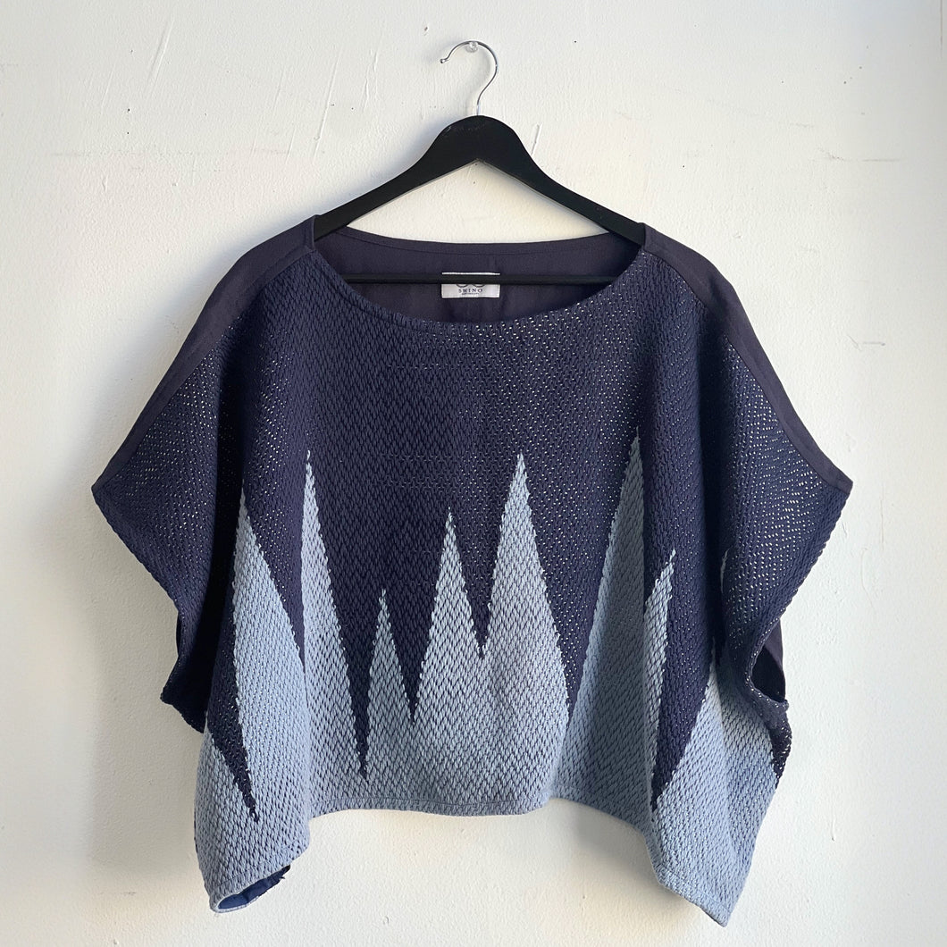 Hand-Woven Blouse Beat Indigo