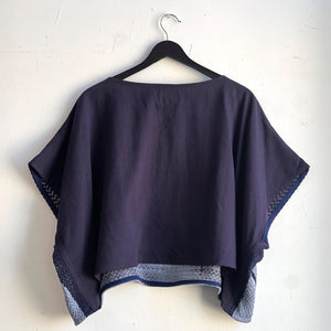 Hand-Woven Blouse Beat Indigo