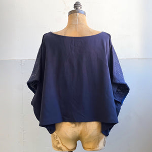 Hand-Woven Blouse Beat Indigo