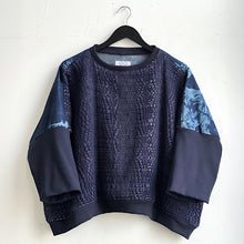 Load image into Gallery viewer, Hand-Woven Sweater Haze Indigo