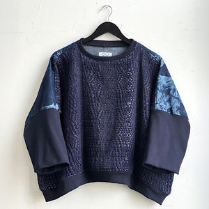 Hand-Woven Sweater Haze Indigo