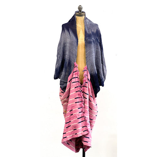 Hideaway Kimono Cardigan Indigo & Flamingo