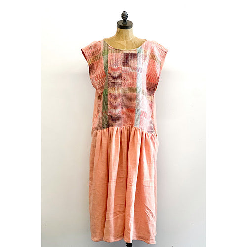 Handwoven Dress Coral