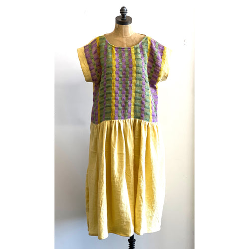 Handwoven Dress Light Yellow