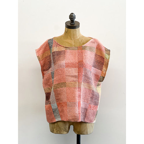 Handwoven Blouse Coral