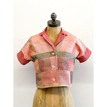 Load image into Gallery viewer, Handwoven Crop Top Blouse Coral