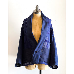 Handwoven & Natural Dyed Jacket Indigo Ombré