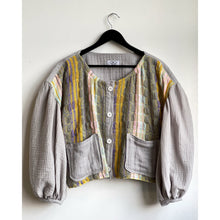 Load image into Gallery viewer, Handwoven Puff Sleeve Bolero Jacket Sundown