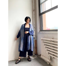 Load image into Gallery viewer, Handwoven &amp; Natural Dyed Robe Indigo Ombré
