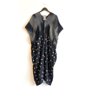 Handwoven & Shibori Sleek Dress Black