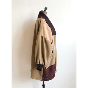 Zen Classic Puff Sleeve Coat Brown