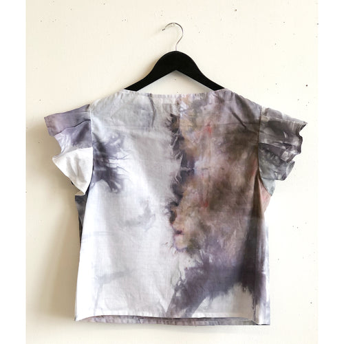 Ice-dyed Wanderlust Blouse Gray