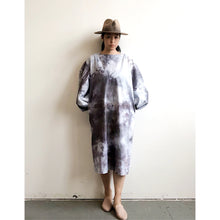 Load image into Gallery viewer, Ice Dye Balloon Sleeve Dress Gray