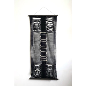 Handwoven Strip & Transparent Zen Tapestry