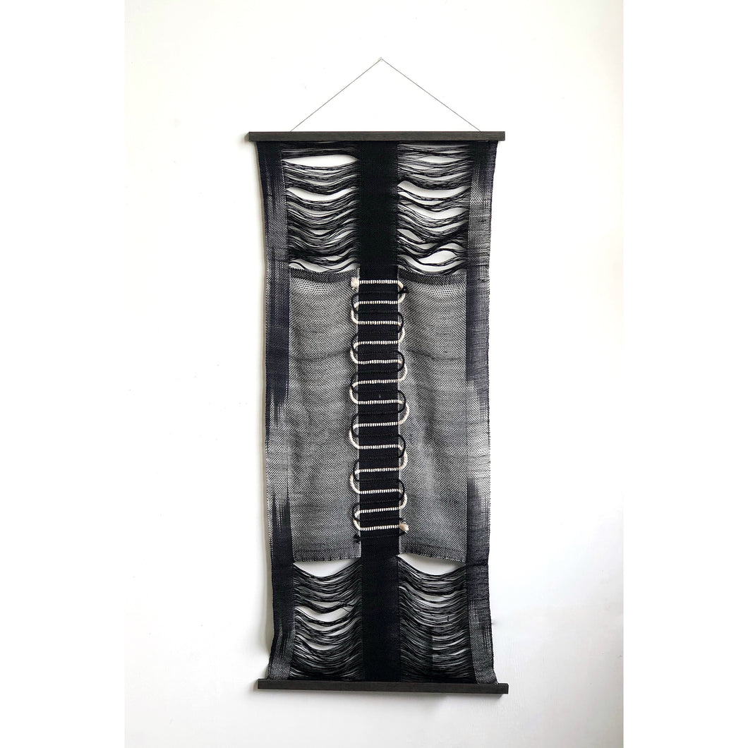 Handwoven Strip & Transparent Zen Tapestry