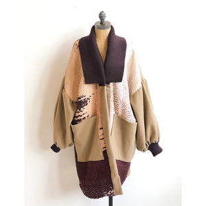 Zen Classic Puff Sleeve Coat Brown