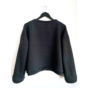 Hand-Woven & Cable Fable Knit Sweater