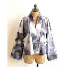 Load image into Gallery viewer, Ice Dyed Kimono Jacket Gray