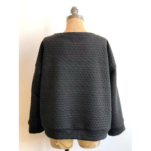Hand-Woven & Cable Fable Knit Sweater