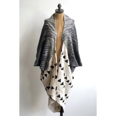 Hideaway Mantle Cardigan Triangle Ivory Long