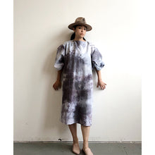 Load image into Gallery viewer, Ice Dye Balloon Sleeve Dress Gray