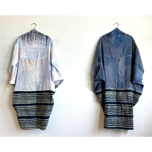 Nirvana Style Hand-woven Kimono Cardigan Indigo