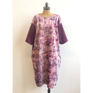 Natural Dyed & Velveteen Dress