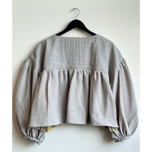 Handwoven Puff Sleeve Bolero Jacket Sundown
