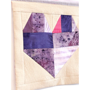 Heart Natural Dyed Patchwork Quilt Tapestry