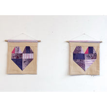Load image into Gallery viewer, Heart Natural Dyed Patchwork Quilt Tapestry