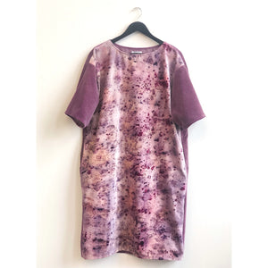 Natural Dyed & Velveteen Dress