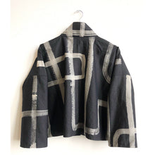 Load image into Gallery viewer, Japanese Calligraphy Style Kimono Jacket Black