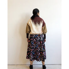 Load image into Gallery viewer, Hand-woven and Vegan Fur Combination Bolero Shrug Brown