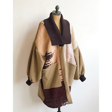 Load image into Gallery viewer, Zen Classic Puff Sleeve Coat Brown