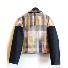 Load image into Gallery viewer, Hand-Woven &amp; Denim Jacket