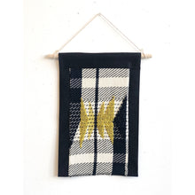 Load image into Gallery viewer, Indigo and Yellow Hand -woven Zen Tapestry