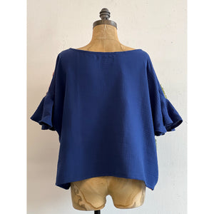 Parrot Blouse Blue