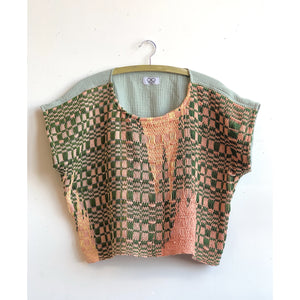 Floating Bloom Blouse Green & Pink