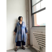Load image into Gallery viewer, Handwoven &amp; Natural Dyed Robe Indigo Ombré