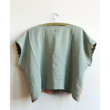 Load image into Gallery viewer, Floating Bloom Blouse Green &amp; Pink