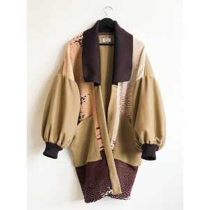 Zen Classic Puff Sleeve Coat Brown